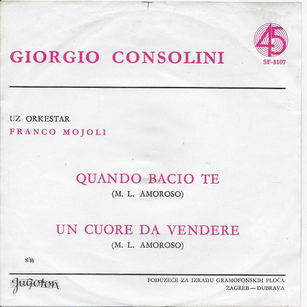 Giorgio Consolini - Quando Bacio Te / Un Cuore Da Vendere (7