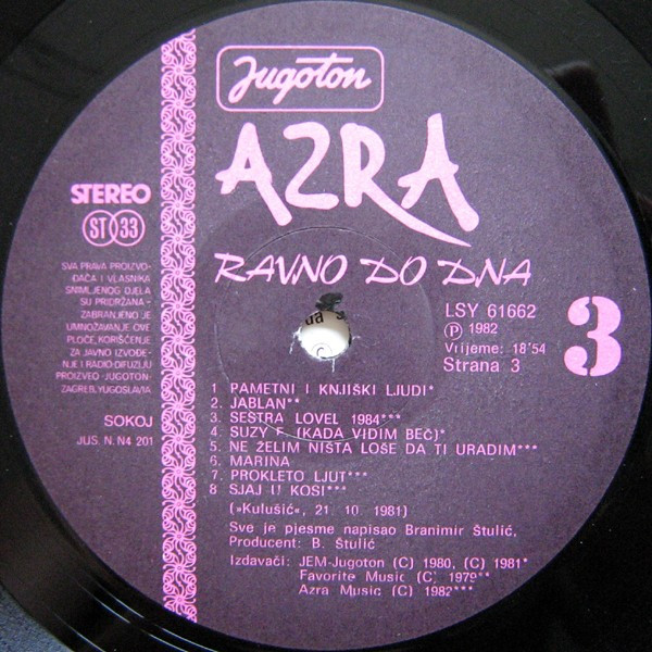 Azra (3) - Ravno Do Dna (3xLP, Album)