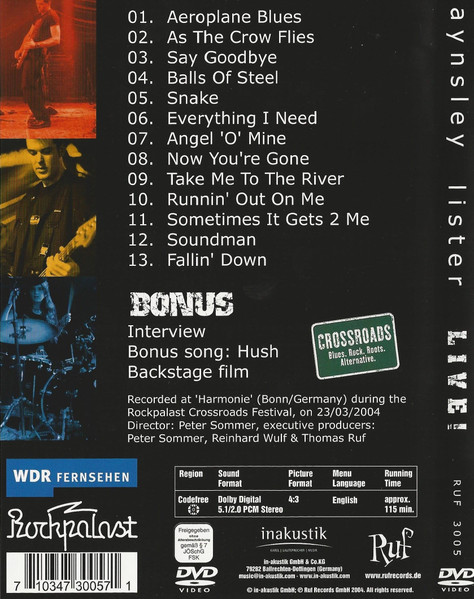 Aynsley Lister - Live! (DVD-V, NTSC)
