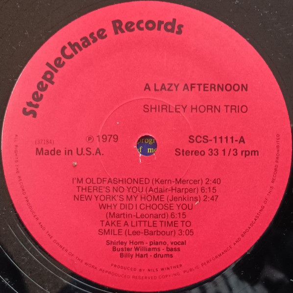 Shirley Horn Trio - A Lazy Afternoon (LP, Album)