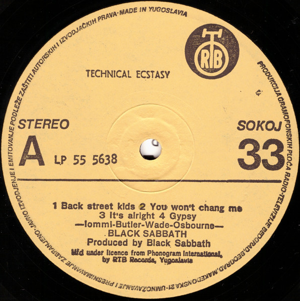Black Sabbath - Technical Ecstasy (LP, Album)