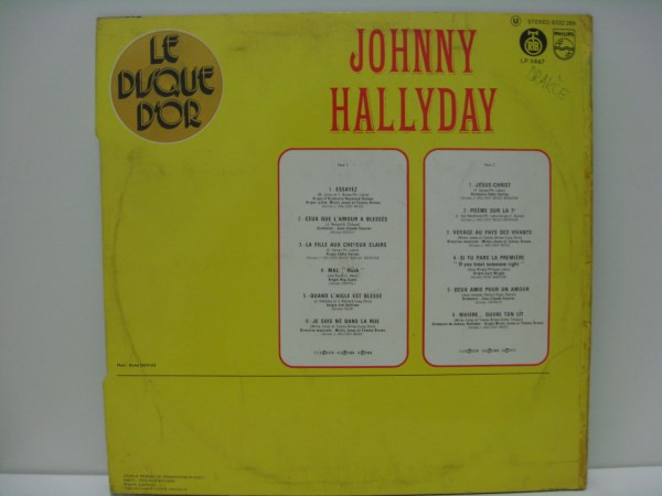 Johnny Hallyday - Le Disque D'Or (LP, Comp)