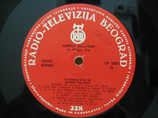 Johnny Hallyday - Le Disque D'Or (LP, Comp)
