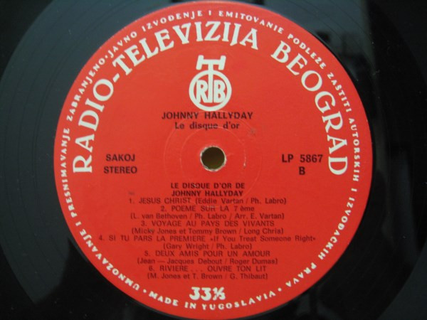 Johnny Hallyday - Le Disque D'Or (LP, Comp)