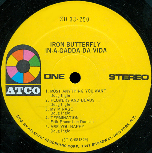Iron Butterfly - In-A-Gadda-Da-Vida (LP, Album, RP)