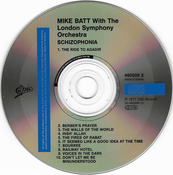 Mike Batt With The London Symphony Orchestra* - Schizophonia (CD, Album, RE)