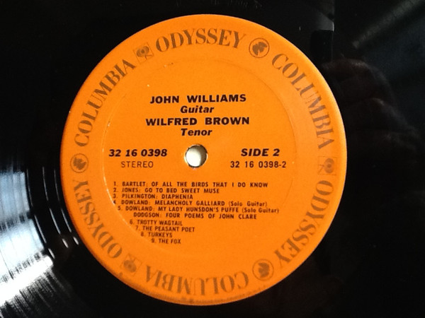 John Williams (7), Wilfred Brown - Britten • Songs From The Chinese / Dodgson • Four Poems Of John Clare / Elizabethan Songs / Dowland • Pieces For Solo Guitar (LP)