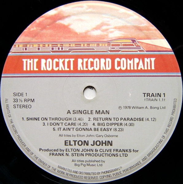 Elton John - A Single Man (LP, Album, Gat)