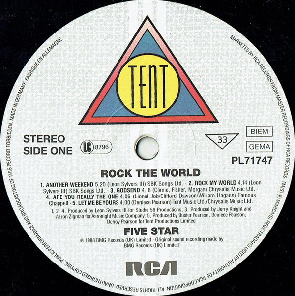 5 Star* - Rock The World (LP, Album)