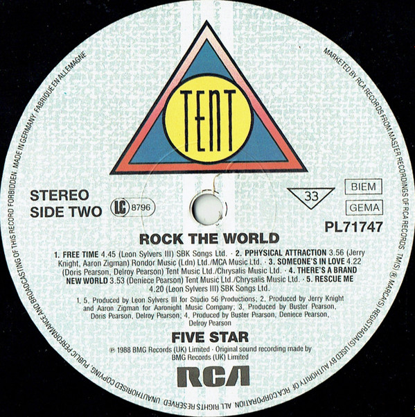 5 Star* - Rock The World (LP, Album)