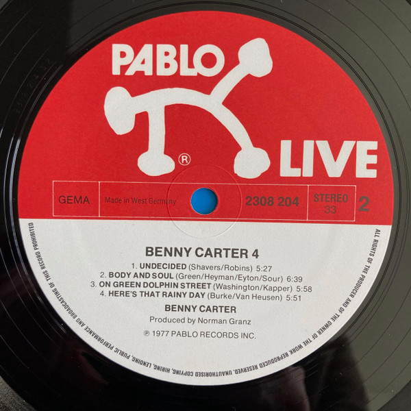 Benny Carter 4 - Montreux '77 (LP, Album)