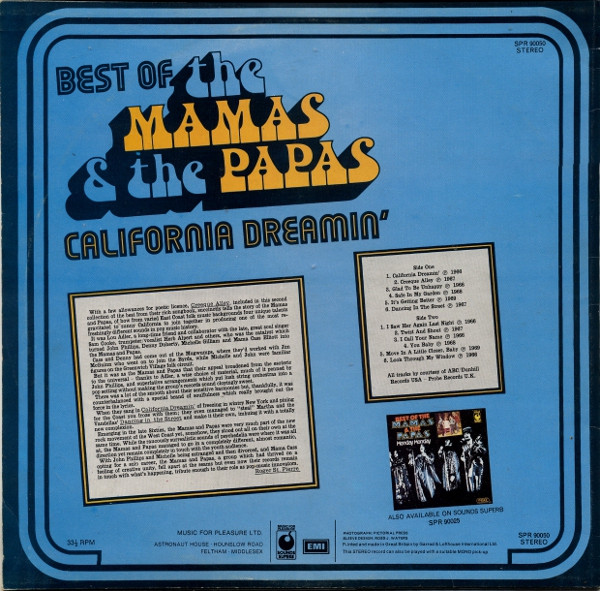 The Mamas & The Papas - Best Of The Mamas & The Papas - California Dreamin' (LP, Comp)