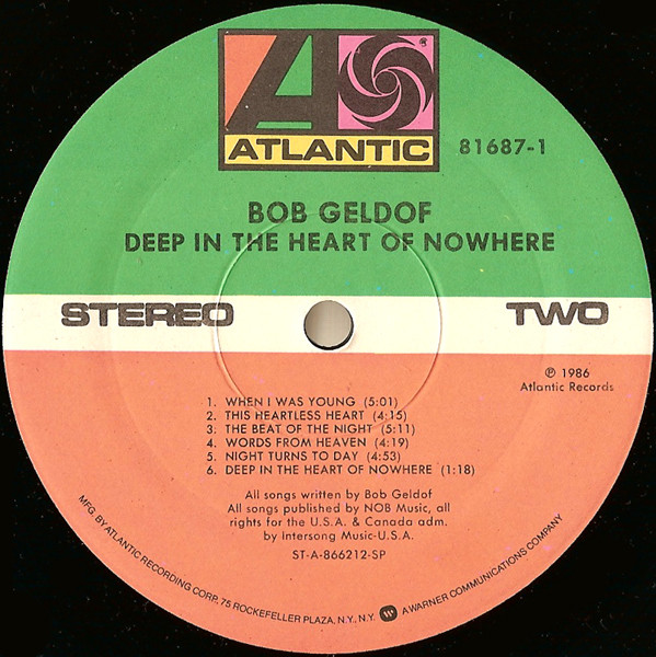 Bob Geldof - Deep In The Heart Of Nowhere (LP, Album)