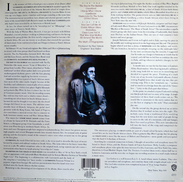Paul Simon - Graceland (LP, Album)