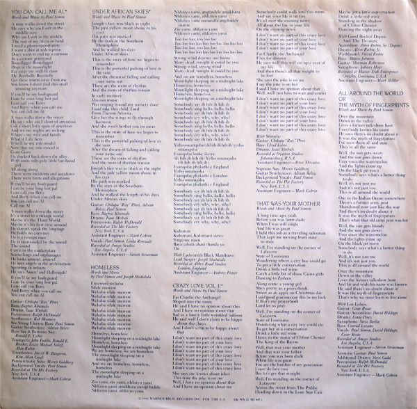 Paul Simon - Graceland (LP, Album)