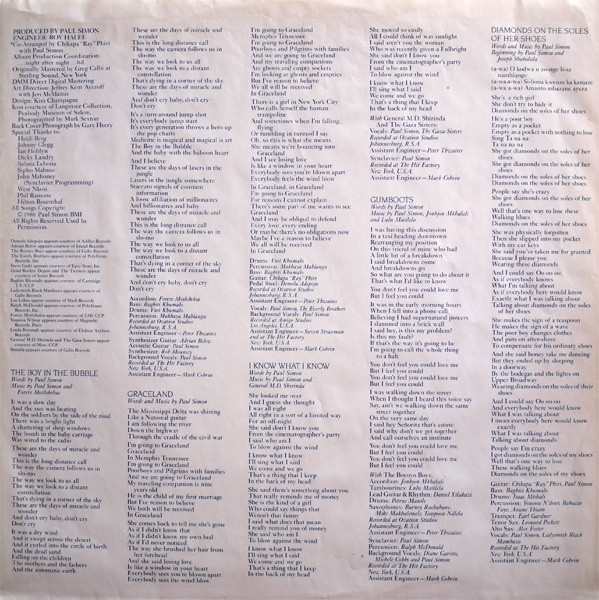 Paul Simon - Graceland (LP, Album)