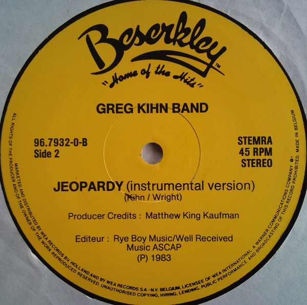 Greg Kihn Band - Jeopardy (12