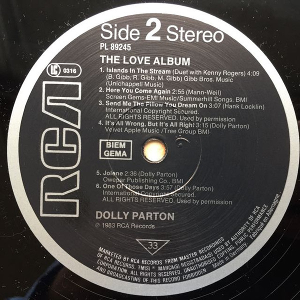Dolly Parton - The Love Album (LP, Comp)