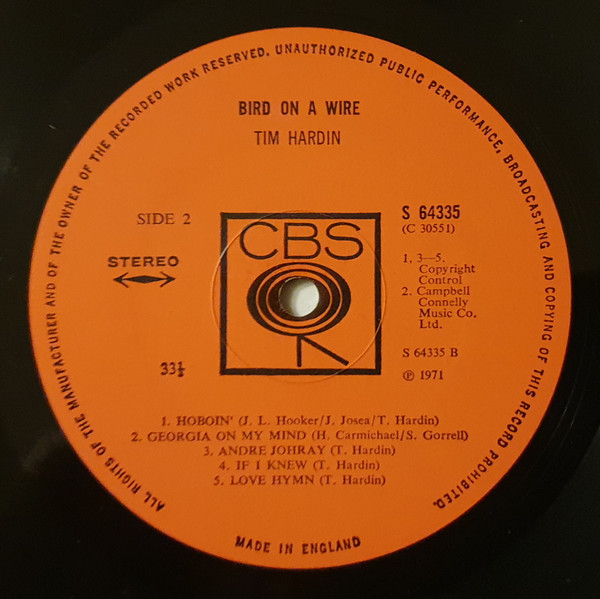 Tim Hardin - Bird On A Wire (LP, Album)