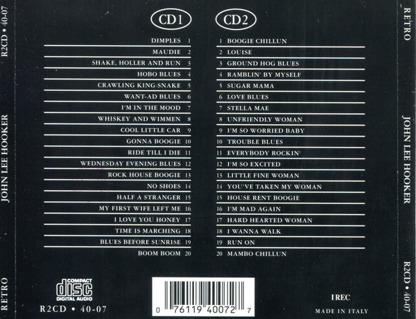 John Lee Hooker - John Lee Hooker The Gold Collection 40 Classic Performances (2xCD, Comp, Gol)