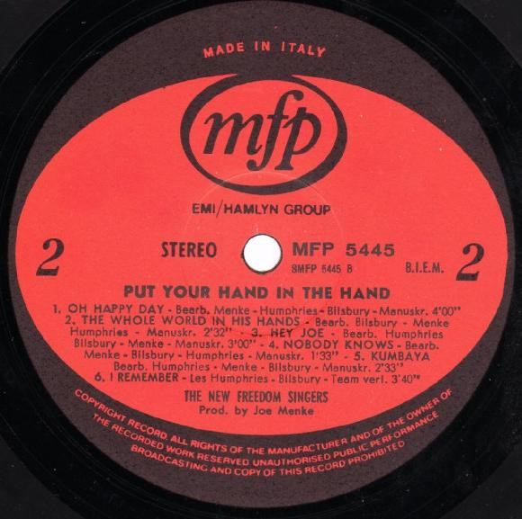 The New Freedom Singers - Put Your Hand In The Hand (LP)