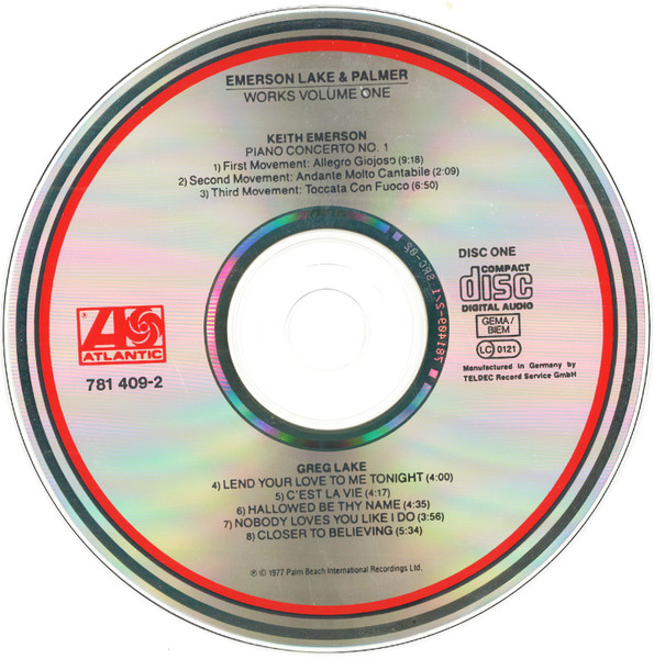 Emerson Lake & Palmer* - Works (Volume 1) (2xCD, Album, RE)