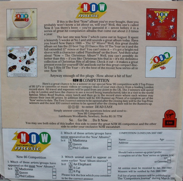 Various - Now That's What I Call Music 8 (2xLP, Album, Comp, EMI)