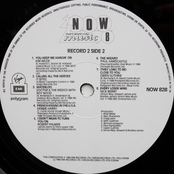 Various - Now That's What I Call Music 8 (2xLP, Album, Comp, EMI)