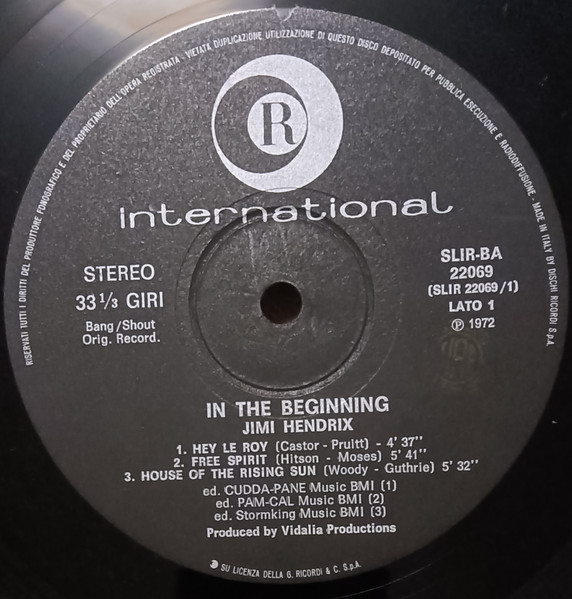 Jimi Hendrix - In The Beginning (LP, Comp)