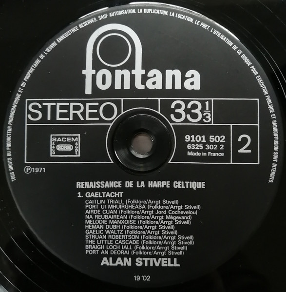 Alan Stivell - Renaissance De La Harpe Celtique (LP, Album, RE, Gat)