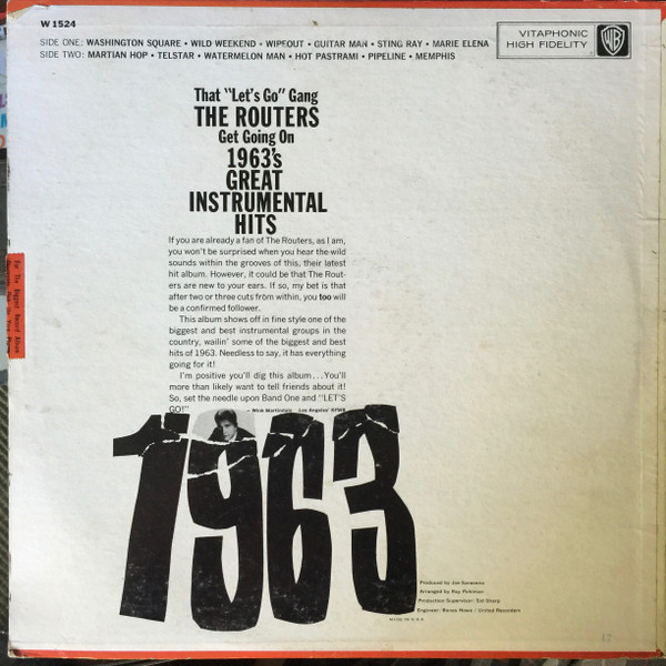 The Routers - The Routers Play 1963's Great Instrumental Hits (LP, Album, Promo)