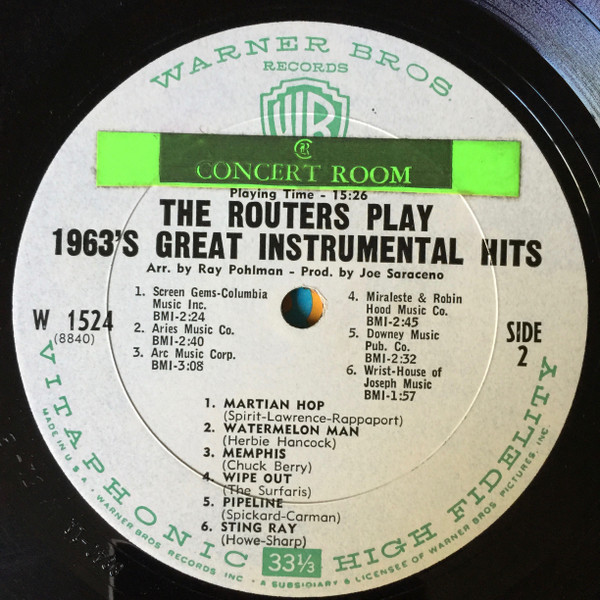 The Routers - The Routers Play 1963's Great Instrumental Hits (LP, Album, Promo)