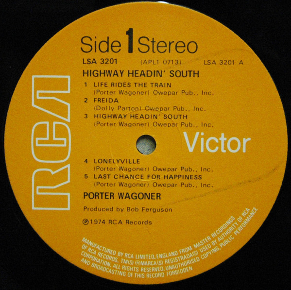 Porter Wagoner - Highway Headin' South (LP, Album)