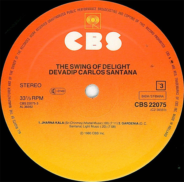 Devadip Carlos Santana* - The Swing Of Delight (2xLP, Album, Gat)