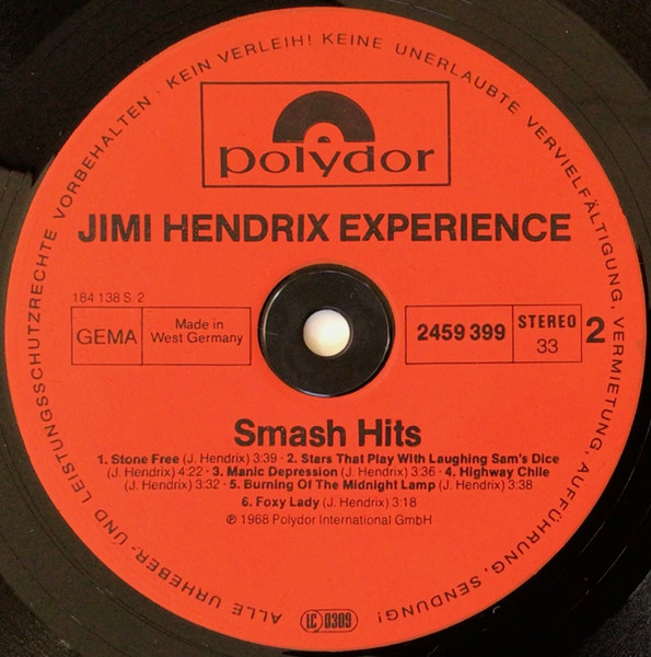 Jimi Hendrix Experience* - Smash Hits (LP, Comp, RE)
