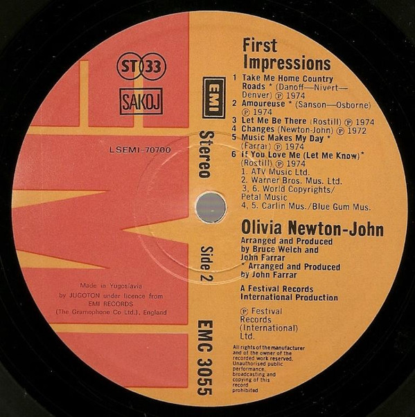 Olivia Newton-John - First Impressions (LP, Comp)