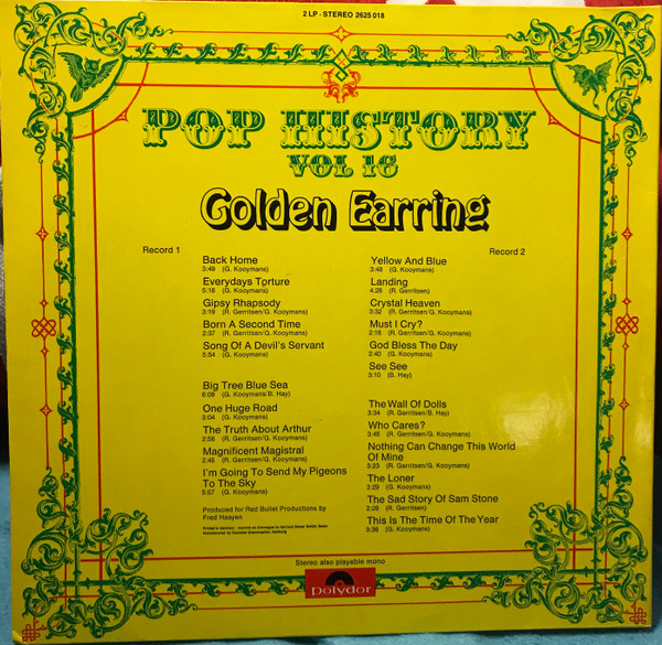 Golden Earring - Pop History Vol. 16 (2xLP, Comp, Gat)