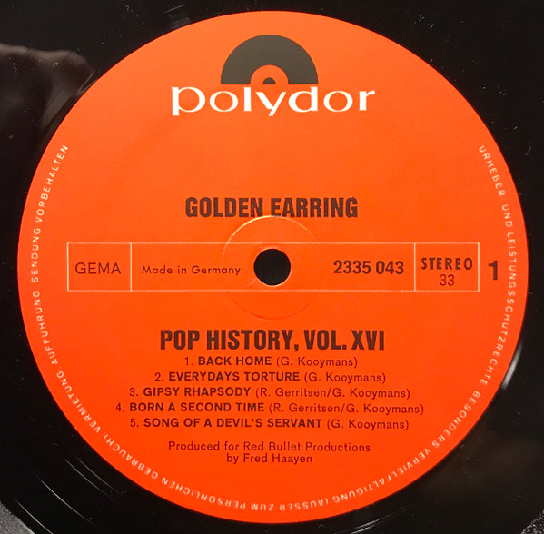 Golden Earring - Pop History Vol. 16 (2xLP, Comp, Gat)
