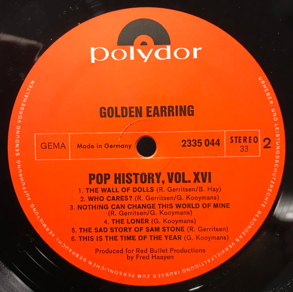 Golden Earring - Pop History Vol. 16 (2xLP, Comp, Gat)