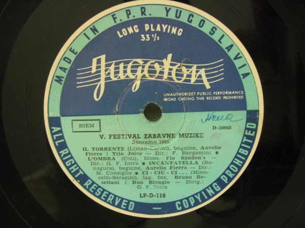 Various - V. Festival Zabavne Muzike Sanremo 1955. (10