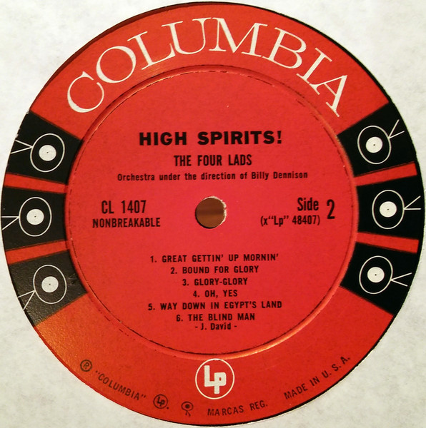 The Four Lads - High Spirits! (LP, Album, Mono)