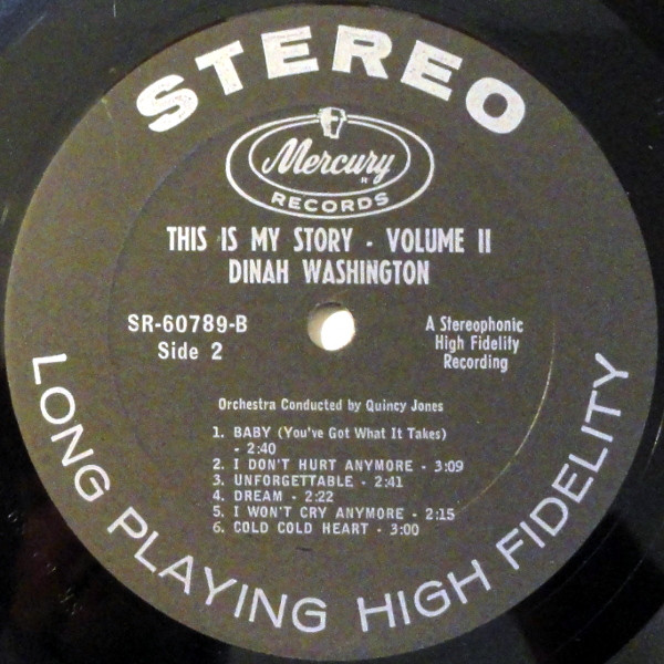 Dinah Washington - This Is My Story: Volume Two (LP, Comp)