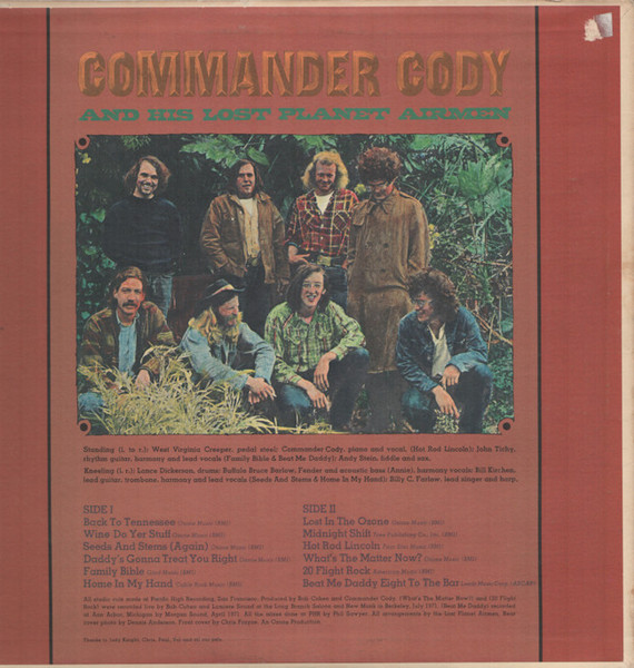 Commander Cody And His Lost Planet Airmen - Lost In The Ozone (LP, Album, RP, Ric)