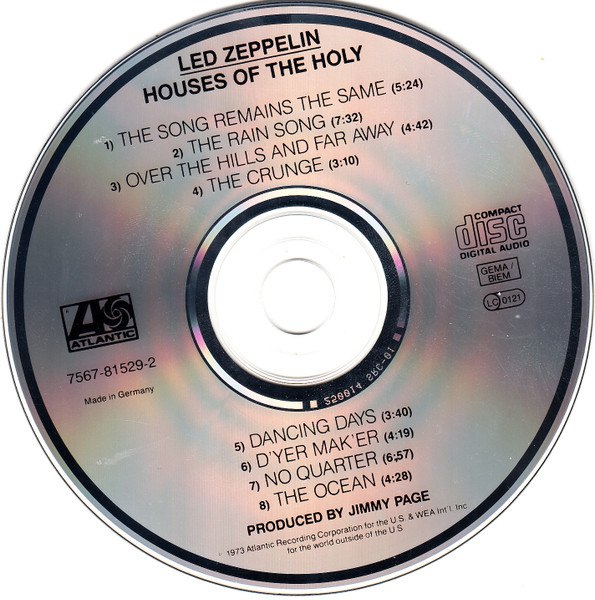 Led Zeppelin - Houses Of The Holy (CD, Album, RE)