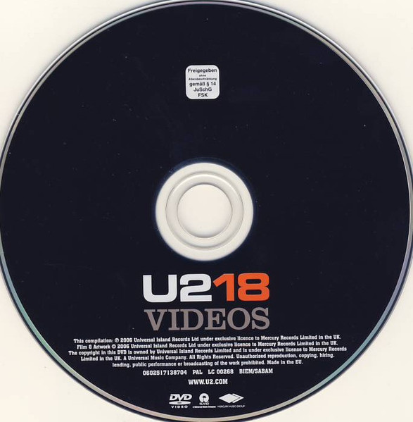 U2 - U218 Videos (DVD-V, Comp, PAL)