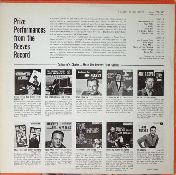 Jim Reeves - The Best Of Jim Reeves (LP, Comp)