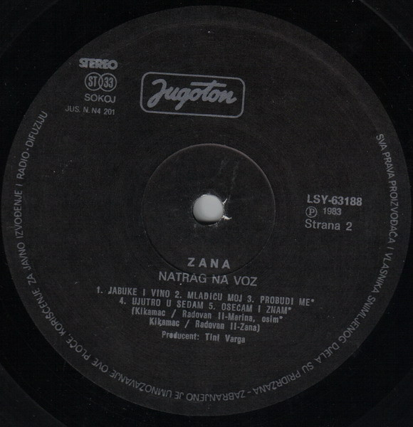 Zana - Natrag Na Voz (LP, Album)