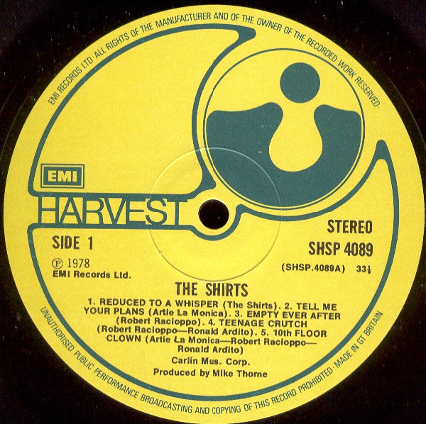 The Shirts - The Shirts (LP, Album)