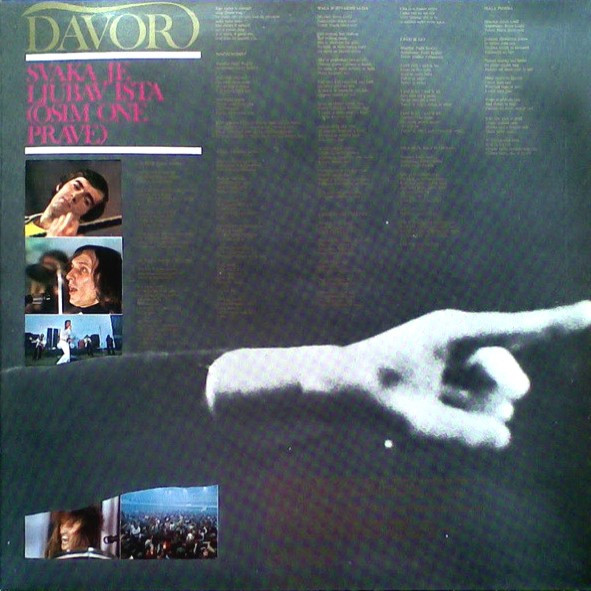 Davor* - Svaka Je Ljubav Ista (Osim One Prave) (LP, Album)