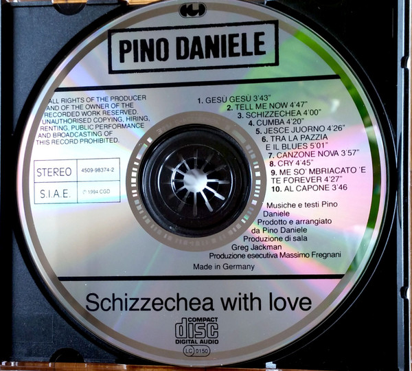 Pino Daniele - Schizzechea With Love (CD, Album)